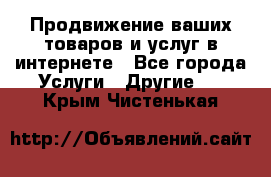 Продвижение ваших товаров и услуг в интернете - Все города Услуги » Другие   . Крым,Чистенькая